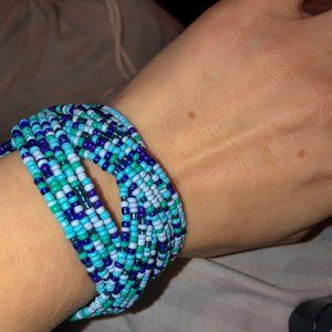 JEWELRY - Blue and Green Beaded BRACELET